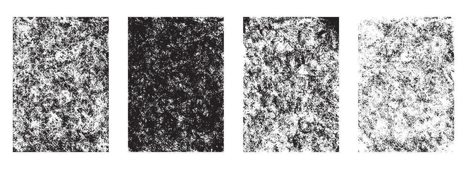 Grunge overlays. Different paint textures with splay effect and drop ink splashes. Dirty grainy stamp and scratches and damage marks. Urban grunge overlay. vector