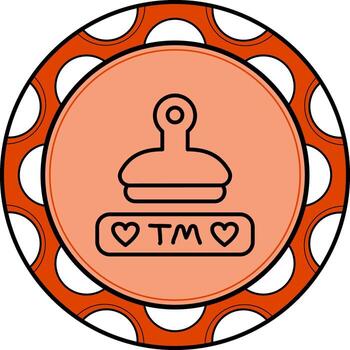 tm personalizado plano diseño forma vector