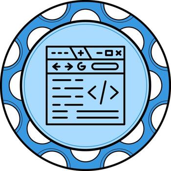 Website Coding Clean Modern Art Element vector