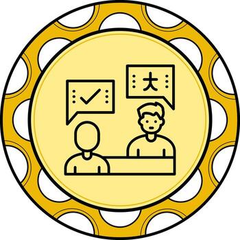 Interview Distinct Flat Design Symbol vector