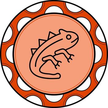 camaleón personalizado plano diseño forma vector