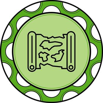 Scroll World Map Minimal Branding Feature vector