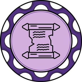 Desplazarse papiro personalizado ui Arte diseño vector