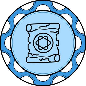 Tora Desplazarse personalizado plano diseño forma vector