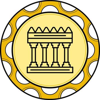 acrópolis personalizado plano diseño forma vector