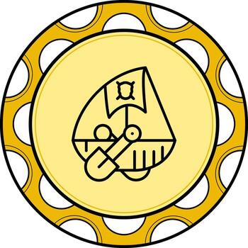 Boat Custom UI Art Layout vector