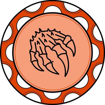 monstruo garra personalizado ui Arte diseño vector