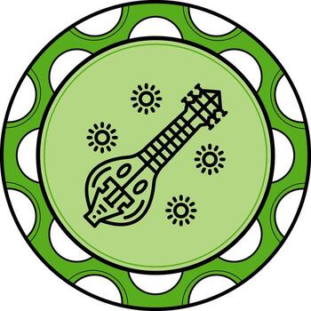 sitar música personalizado ui Arte diseño vector