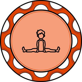 amplio ángulo sentado adelante personalizado plano diseño forma vector