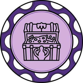 tesoro dinero caja personalizado ui Arte diseño vector