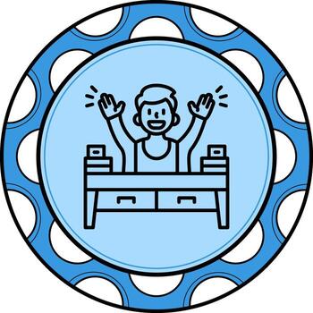 Hyperactive Refined Digital Shape vector