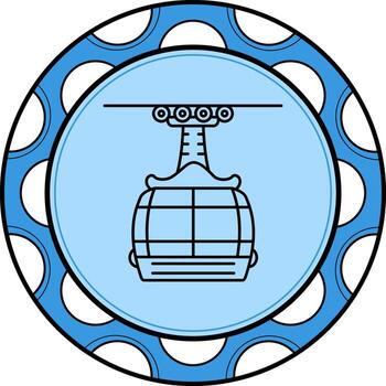 Cable Car Custom UI Art Layout vector