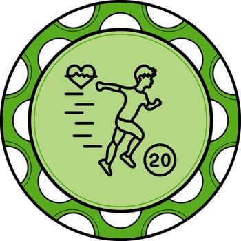 Running Balanced Creative Element vector