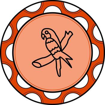 Swift Parrot Stylish Web Design Symbol vector