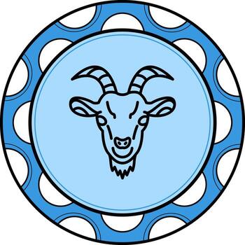 cabra cara personalizado ui Arte diseño vector