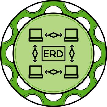 Erd Flow High Quality Flat Object vector