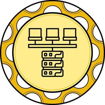 Database Flow Elegant Flat Design Layout vector