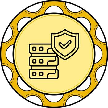 Safe Database Sophisticated Digital Art Form vector