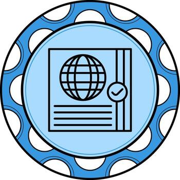 Passport Control Stylish UI Design Layout vector