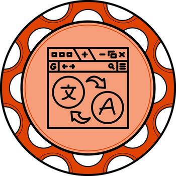 Online translation Custom UI Art Layout vector