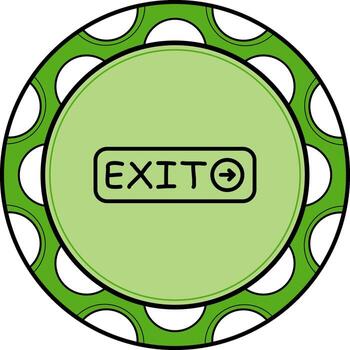 Exit Contemporary Flat Design Feature vector