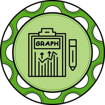 Graph Minimal Digital Graphic Symbol vector