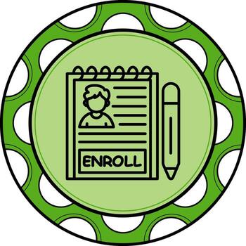 Enroll Distinct Creative Design Form vector