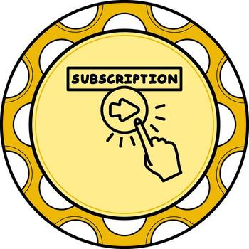 suscripción botón hacer clic distinto plano Arte símbolo vector