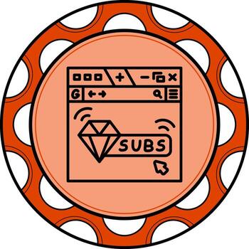 Paid Subscription Stylish UI Element vector