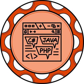 codificación idioma innovador moderno diseño formar vector