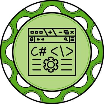 C Sharp Dynamic Digital Design Layout vector