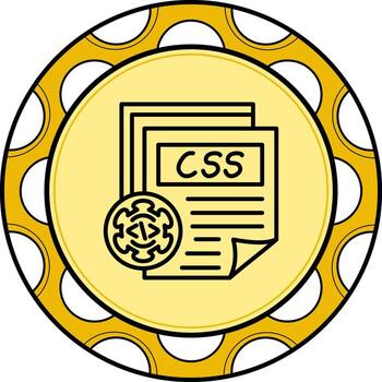 CSS File Balanced Modern Design Element vector
