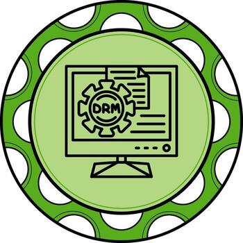 Digital Right Management Dynamic Web Art Feature vector