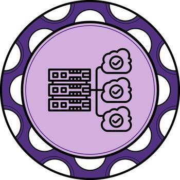 nube base de datos resumen digital Arte símbolo vector