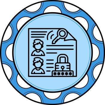 Access Control List Contemporary Design Shape vector