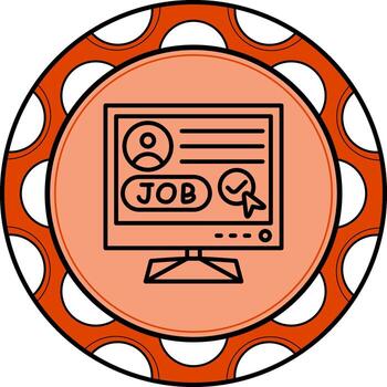 Job Profile Send In Lcd Minimal Branding Feature vector