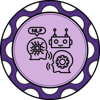 nlp robot mente equilibrado marca gráfico diseño vector