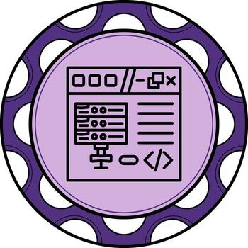 web base de datos codificación profesional creativo Arte diseño vector