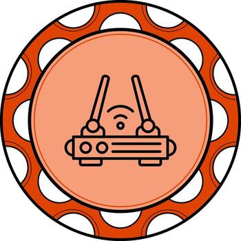 Wireless Access Point Distinct Flat Art Symbol vector