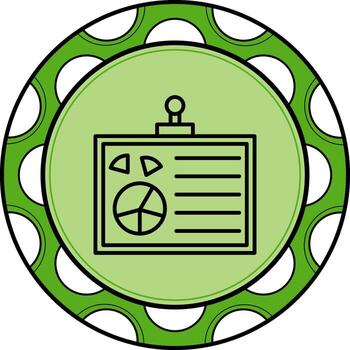 Pie Chart Custom UI Art Layout vector