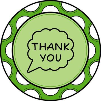 Thank You Unique Web Design Object vector