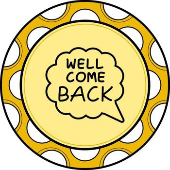 Welcome Back Stylish UI Design Layout vector