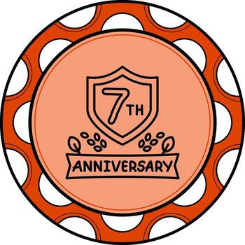 7th Anniversary Dynamic Web Art Feature vector