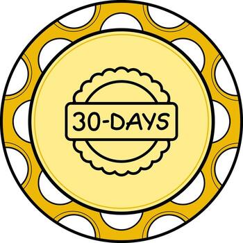 30 dias personalizado ui Arte diseño vector