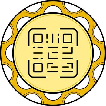 qr código mínimo digital gráfico símbolo vector