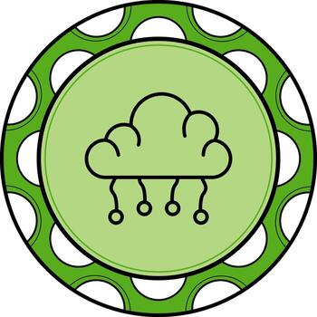 Cloud Computing Minimal Creative Art Object vector