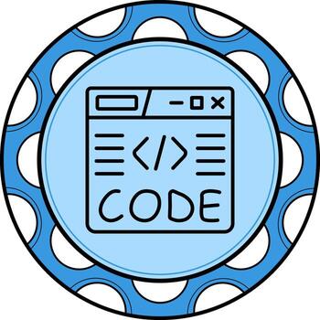 código elegante digital diseño objeto vector