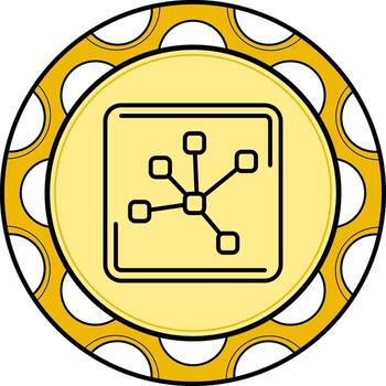 Network Hub Abstract Digital Art Symbol vector