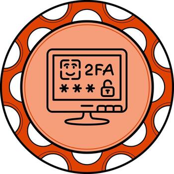 Two Factor Authentication Unique Web Design Object vector