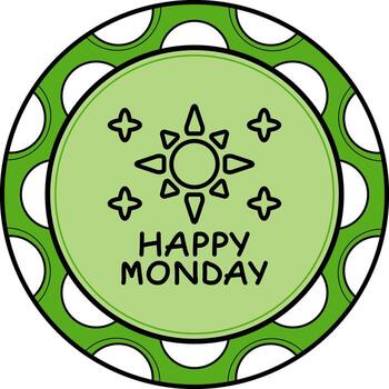 Monday Distinct Branding Art Element vector